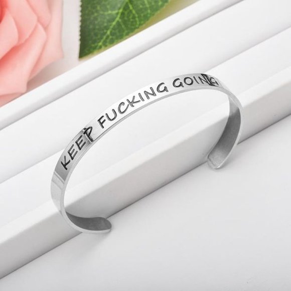 Jewelry - 3/$25 Stainless Steel Keep Going Bracelet